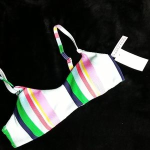 NWT Trina Turk deco stripe bralette bikini top